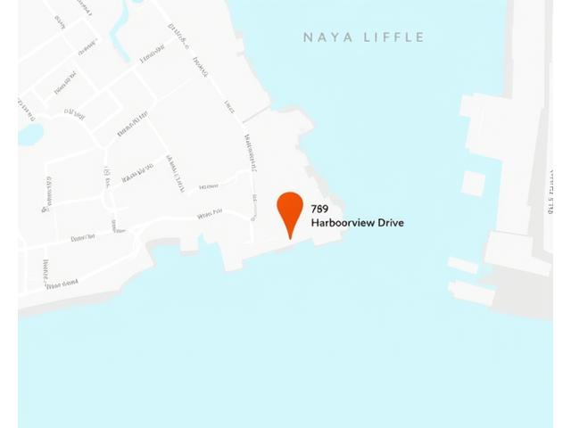 Map showing the location of Perennial Catch at 789 Harbourview Drive, Halifax, Nova Scotia, with nearby waterfront and streets.